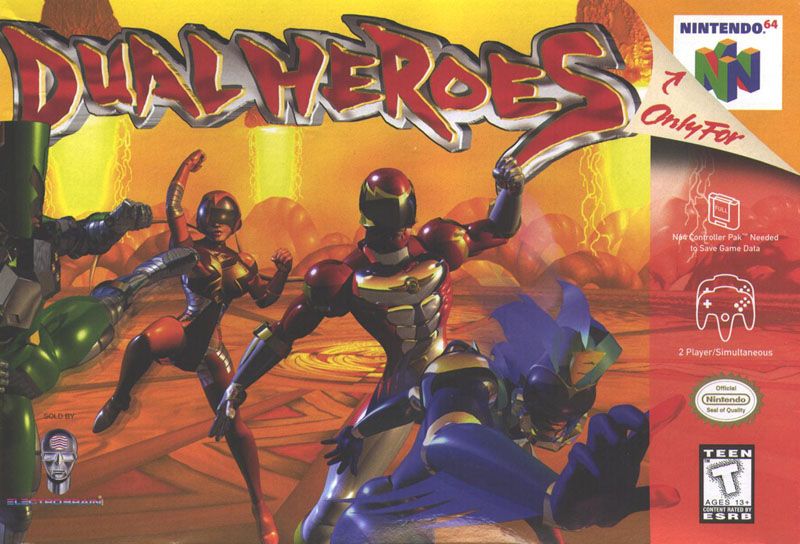 Dual Heroes box art for Nintendo 64